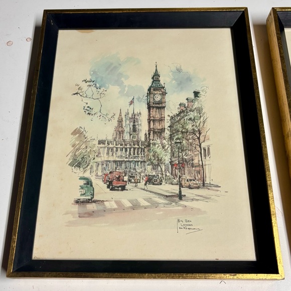 VINTAGE JAN KORTHALS LITHOGRAPH FRAMED ART PRINTS - Picture 3 of 8